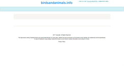 Desktop Screenshot of birdsandanimals.info