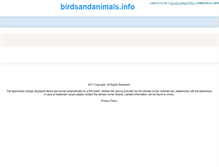 Tablet Screenshot of birdsandanimals.info